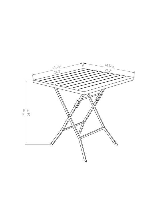 Comedor de Exterior Silvestre, Negro, con Dos Sillas Ideal Para Espacios Reducidos