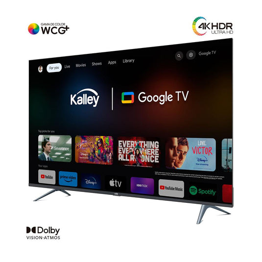 Tv Kalley 50" con sistema Google TV, pantalla 4K UHD con tecnología QLED