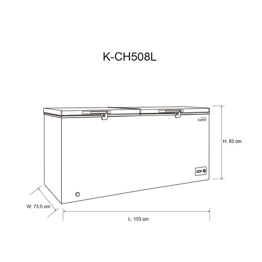 Congelador Horizontal Kalley Dual 508 Litros K-CH508L Blanco