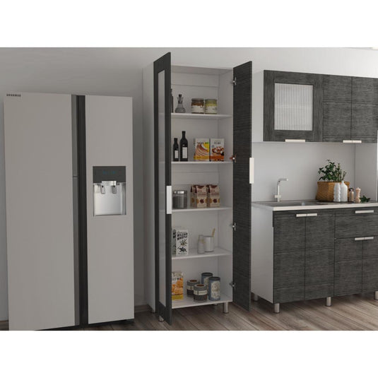 Mueble Alacena Fendi, Roble Gris