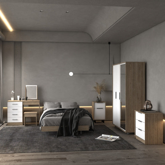 Combo Para Habitación Gennesi, Incluye Closet - Cama - Organizador - Mueble tocador - Mesa de Noche