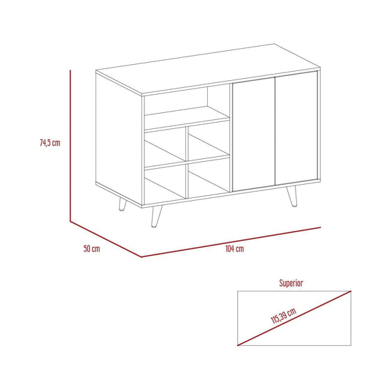 Combo Para Sala Candela, Incluye Recibidor y Mueble Bar