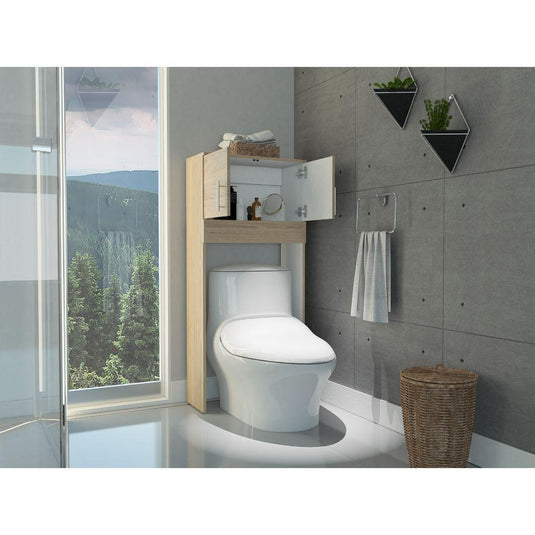 Gabinete de Baño Aqua, Beige y Blanco, con Dos Puertas Para Su Almacenamiento X2