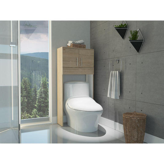 Gabinete de Baño Aqua, Beige y Blanco, con Dos Puertas Para Su Almacenamiento X2