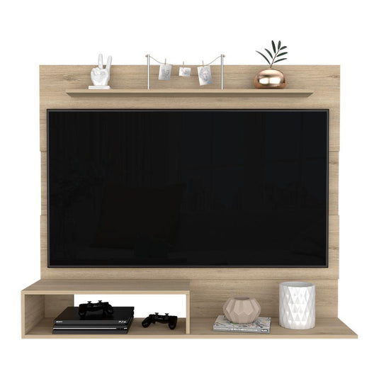 Combo para Sala, Ascher, Incluye Biblioteca, Mesa de Centro, Panel y Rack para TV, Beige y Blanco