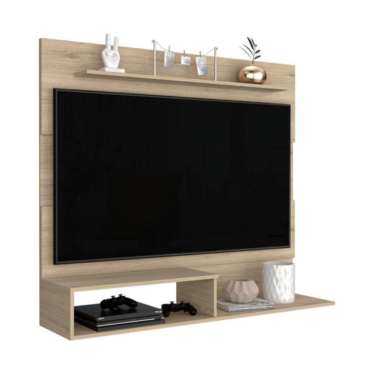 Combo para Sala, Ascher, Incluye Biblioteca, Mesa de Centro, Panel y Rack para TV, Beige y Blanco