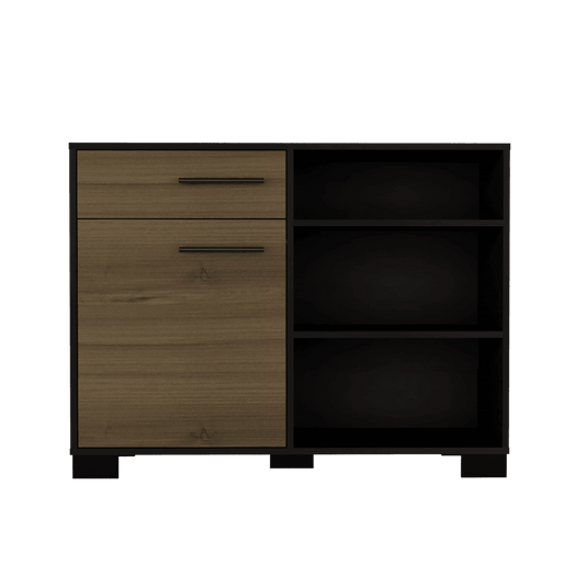 Mueble Auxiliar Recibidor Marsel, Wengue y Moca, con Un Cajón