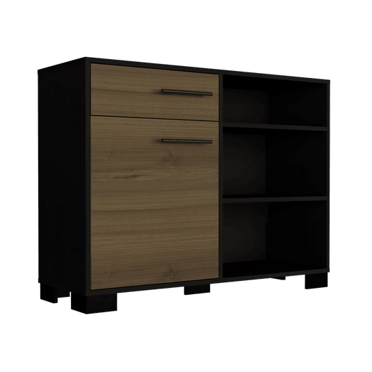 Mueble Auxiliar Recibidor Marsel, Wengue y Moca, con Un Cajón