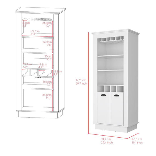 Mueble Bar Lafayette Blanco Marqueza ZF