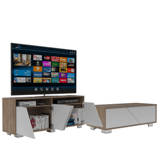 Combo Para Sala Baruk, Incluye Mesa Tv y Mesa de Centro