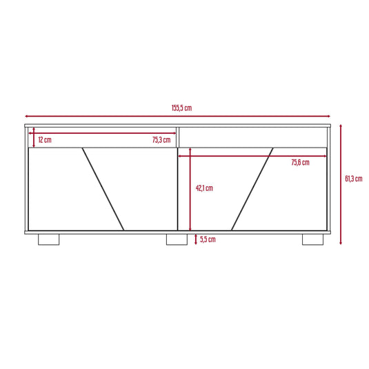 Combo Para Sala Baruk, Incluye Mesa Tv y Mesa de Centro