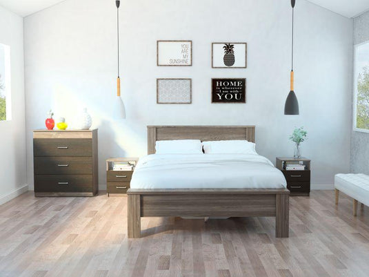 Combo Dormitorio Napoles Siena y Wengue