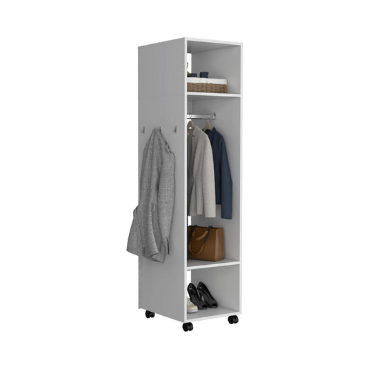 Closet Cuter, Blanco Kronospan, con espejo lateral ZF