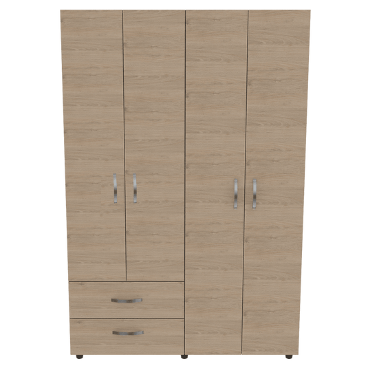 Armario Ankora Basic, Blanco y Rovere