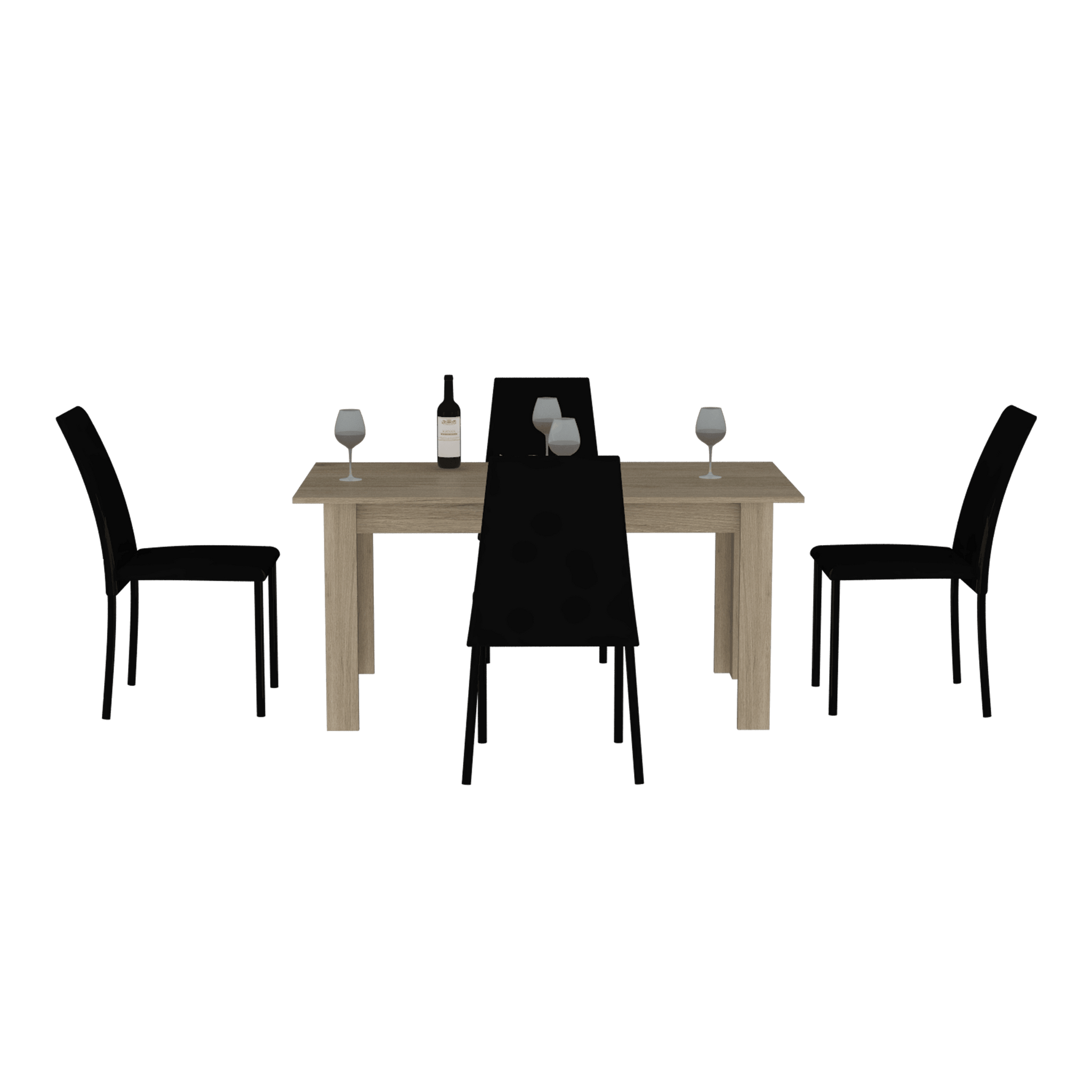 Mesa Comedor Portofino con Cuatro Sillas Rovere