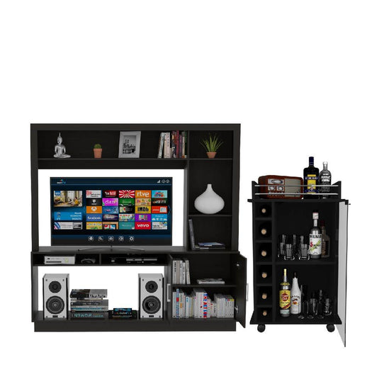 Combo Para Sala Cantabria Dukat, Incluye Rack para TV Y Bar