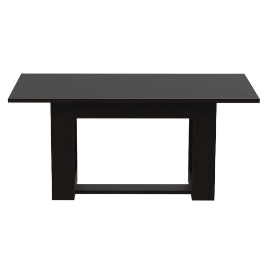 Combo Comedor Volder, Wengue, Incluye Cuatro Sillas Negras