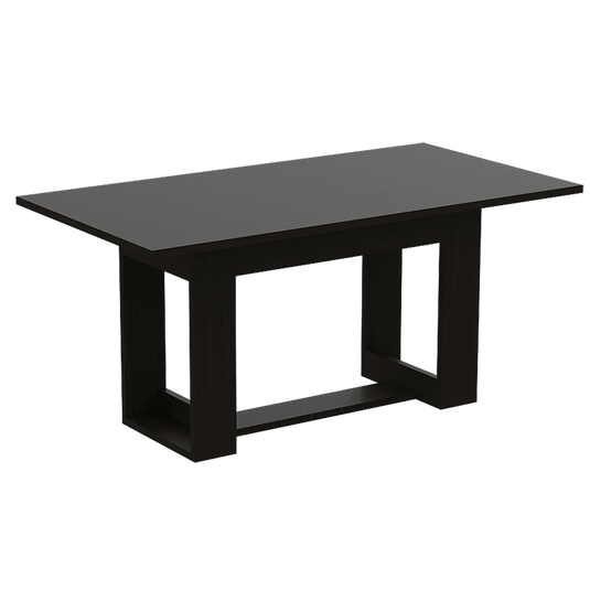 Combo Comedor Volder, Wengue, Incluye Cuatro Sillas Negras