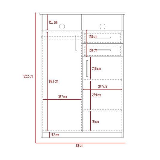 Combo Para Habitación Cantabria Eco, Incluye Rack para TV Y Armario