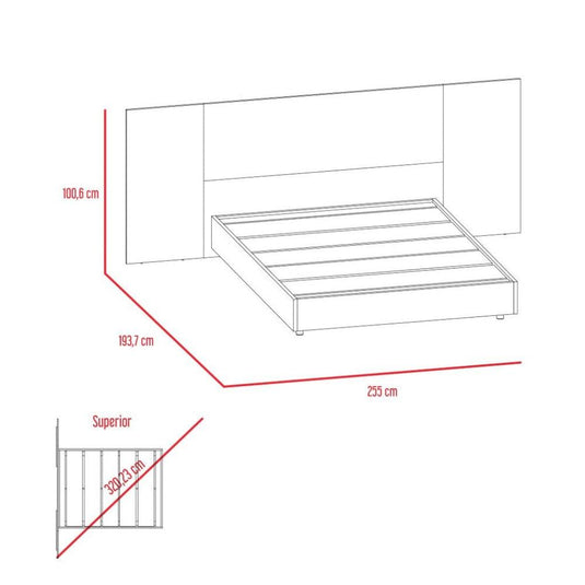 Cama Nebraska, Miel y Blanco Marqueza