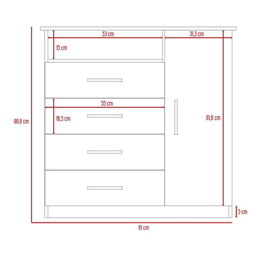 Combo para Habitación Zeud, incluye Organizador y Mesa de Noche