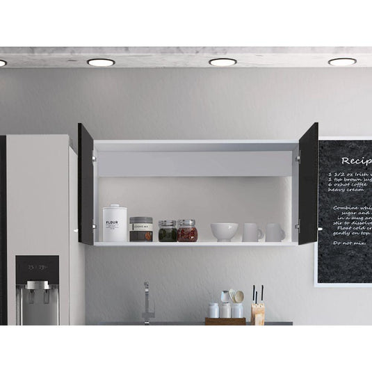 Vitrina de Pared Napoles, Blanco y Wengue ZF