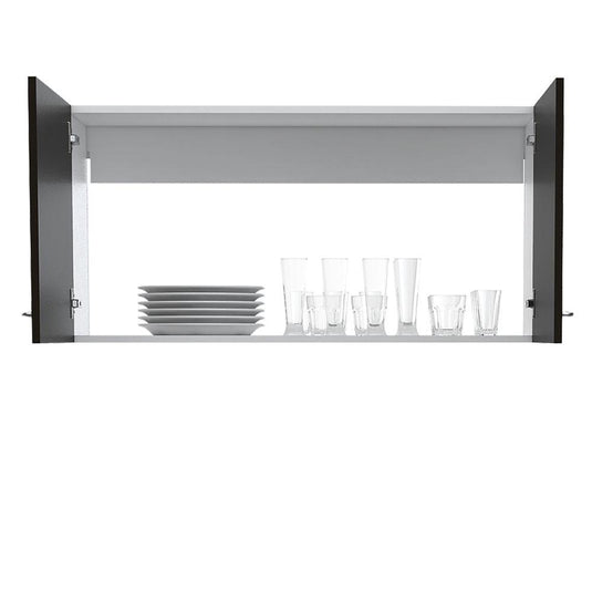 Vitrina de Pared Napoles, Blanco y Wengue ZF