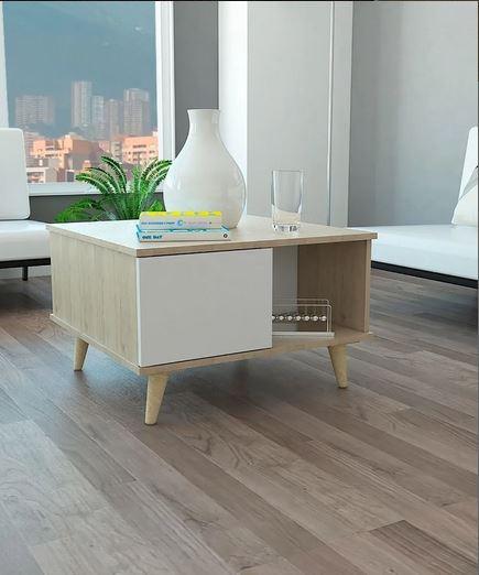 Mesa de Centro Acacia, Rovere y Blanco