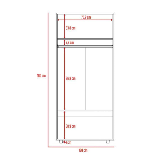 Combo Para Habitación Rambo, Incluye Armario y Cama Semi Doble