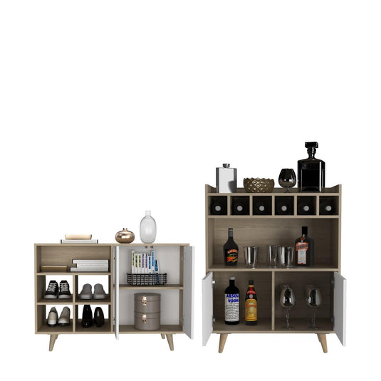 Combo Para Sala Candela, Incluye Recibidor y Mueble Bar