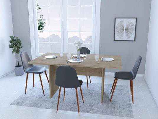 Comedor Concept SL1 Beige, Incluye Cuatro Sillas Negras