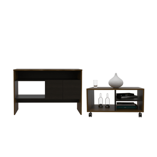 Combo Para Sala Portanova, Incluye Arrimo y Mesa de Centro