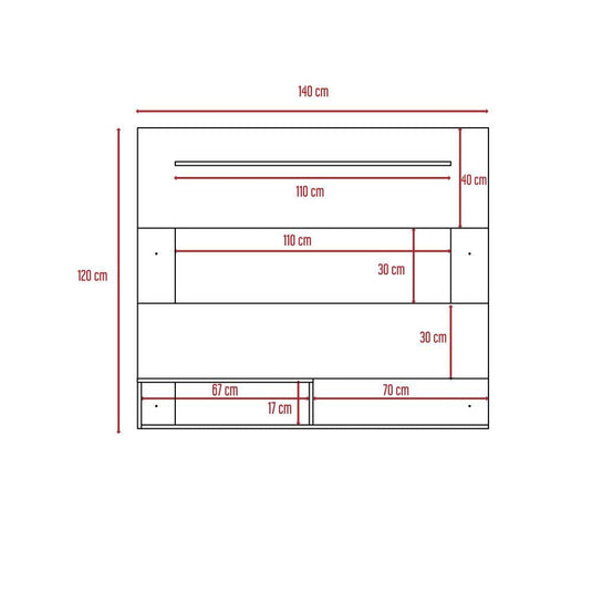 Combo Para Sala Barlac, Incluye Panel TV y Arrimo