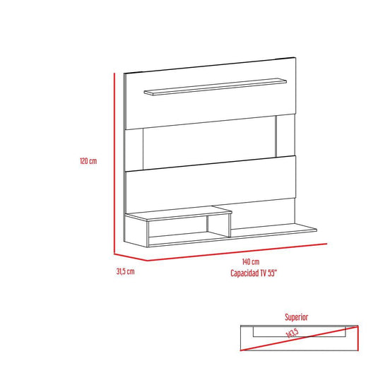 Combo Para Sala Malibu, Incluye Panel TV y Arrimo