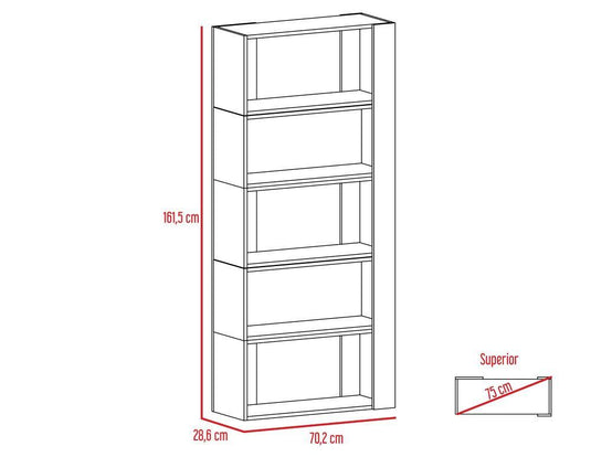 Combo Para Sala Taliz, Incluye Rack para TV, Biblioteca Cubo, Arrimo y Mesa de Centro