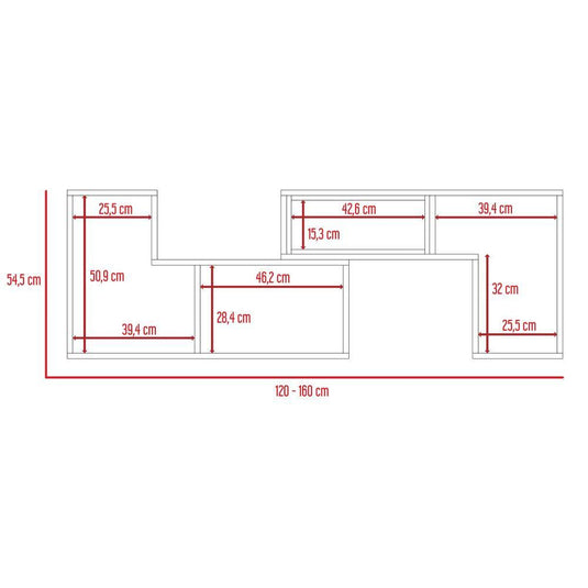 Combo Para Sala Stella, Incluye Rack para TV, Biblioteca Escalera y Mesa de Centro