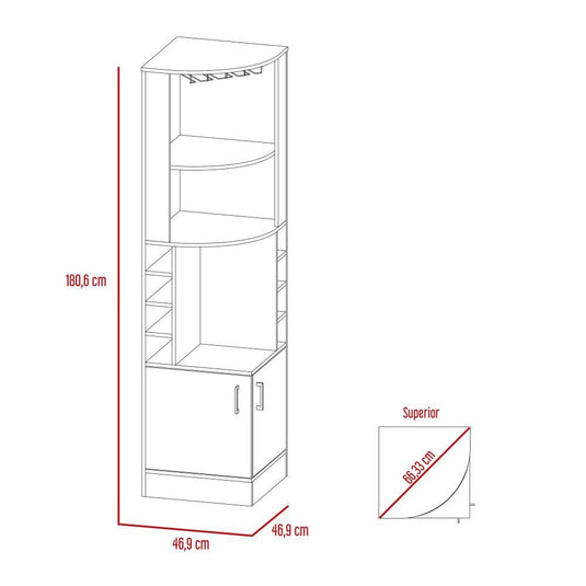 Combo Para Sala Merzi, Incluye Bar Esquinero y Mesa de Centro