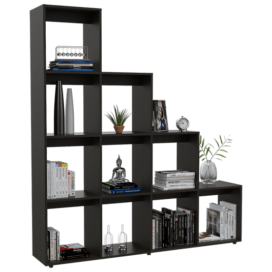 Combo Para Sala Rea, Incluye Rack para TV, Biblioteca Escalera, Arrimo y Mesa de Centro