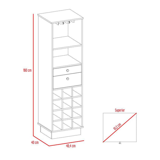 Combo Para Sala Zaire, Incluye Rack para TV y Bar