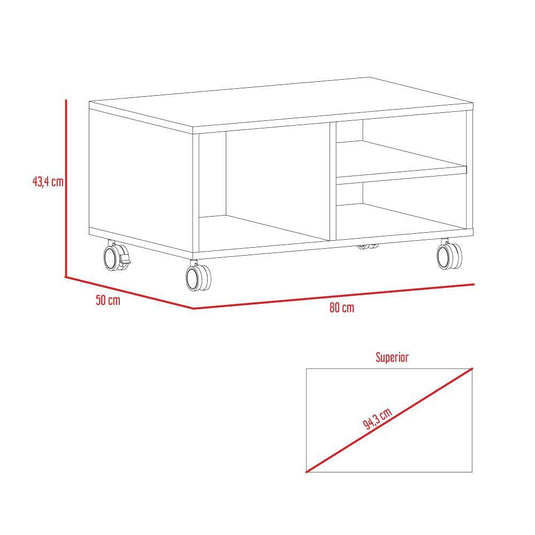 Combo Para Sala Luxies, Incluye Rack para TV, Biblioteca y Mesa de Centro