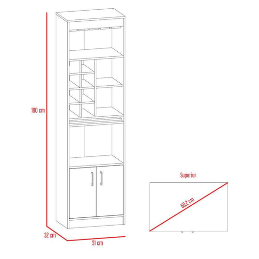 Combo Para Sala Alwyn, Incluye Rack para TV y Mesa Bar