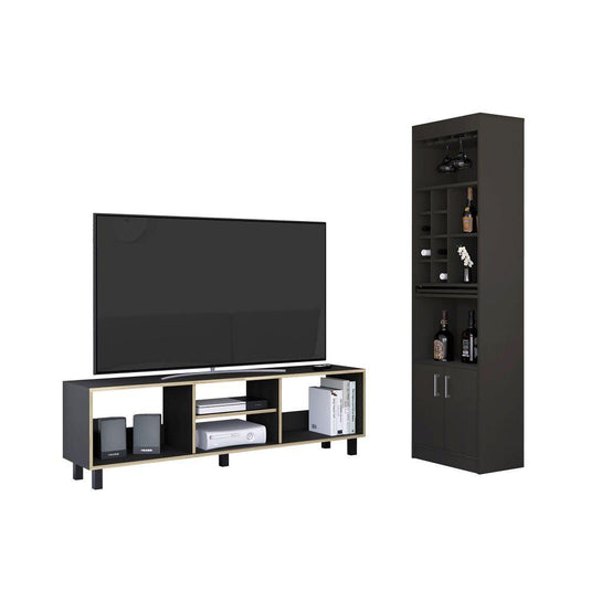 Combo Para Sala Alwyn, Incluye Rack para TV y Mesa Bar