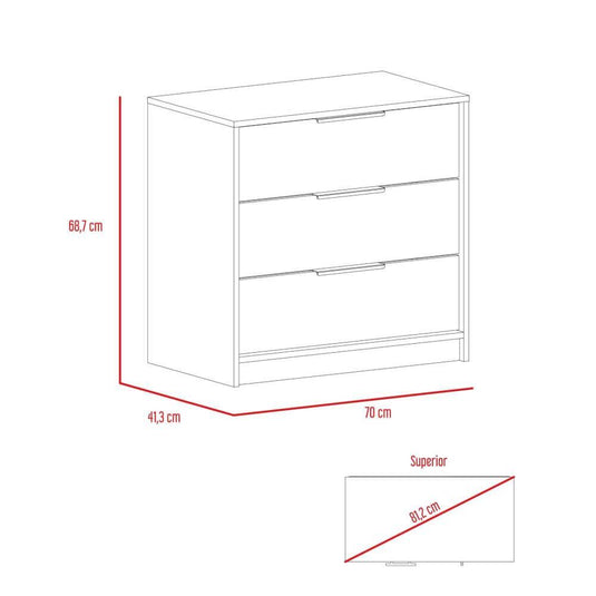 Combo Para Habitación Vesk, Incluye Cómoda y Mesa de Noche