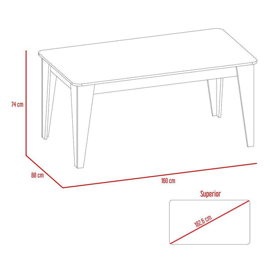 Mesa Comedor Torino 160, Habano