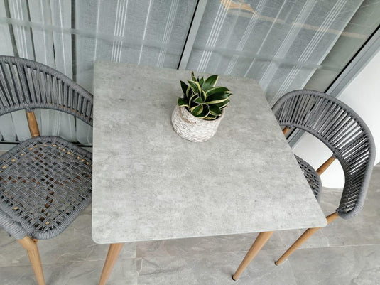 Comedor de Exterior Zarga, Gris, Incluye Dos Sillas Gris