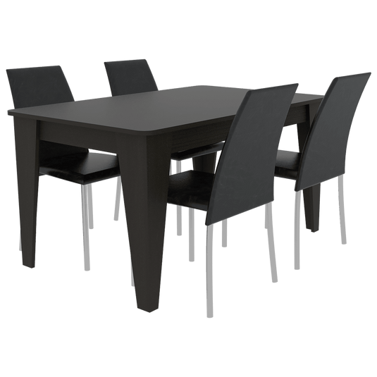 Comedor Torino y Cuatro Sillas, Wengue