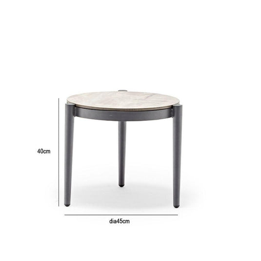 Juego de Sala Exterior Onix, Gris, Incluye Una Mesa Pequeña y Tres Sillas