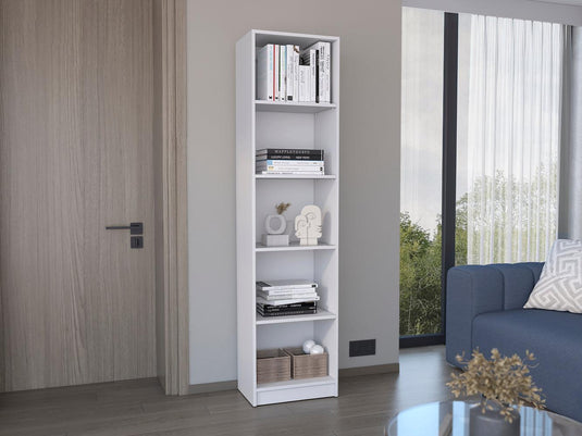 Biblioteca Home Eco Blanco Duqueza con 5 Entrepaños