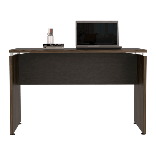 Escritorio Home Office M-120, Wengue y Coñac, con Amplia Superfice