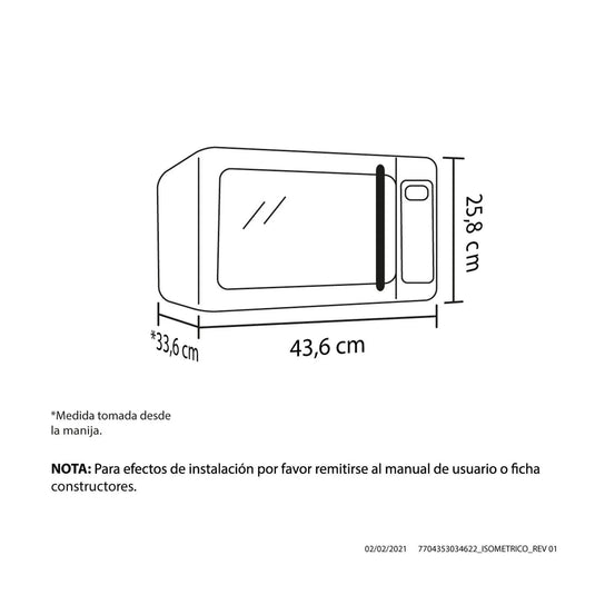 Horno Microondas Haceb Blanco 0.7 (20 Litros)